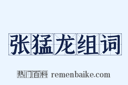 张猛龙组词是什么意思的图片